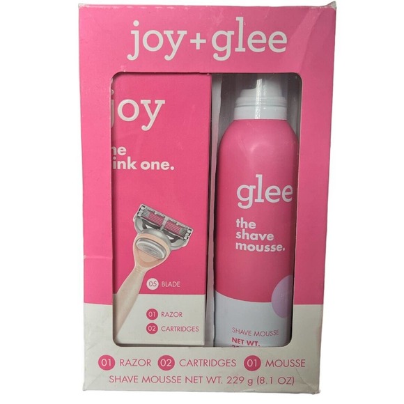 Gillette Pink Joy & Glee w/1 Razor 2 Cartridges 1 Shave Mousse Joy + Glee Pink - Picture 1 of 2